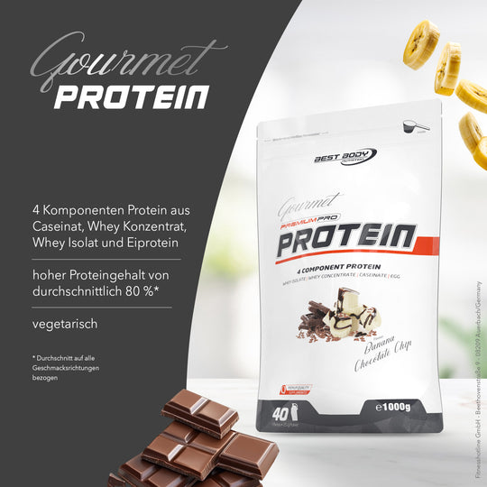 Best Body Nutrition Gourmet Protein banán-čokoláda 1000 g