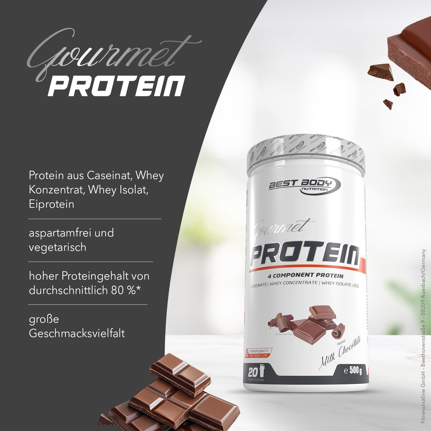Best Body Nutrition kakaový proteín 500 g