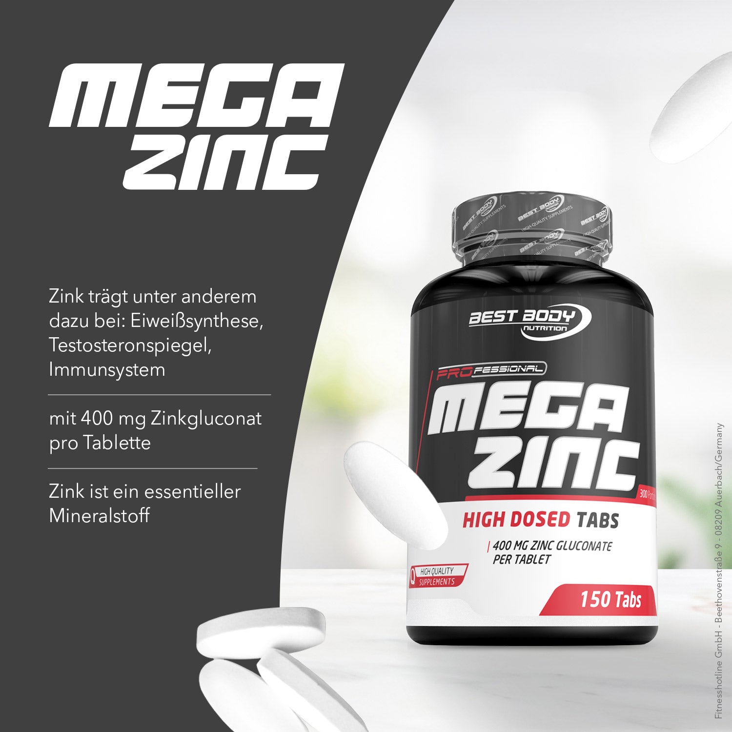 150 Mega Zinc tablets by Professional
